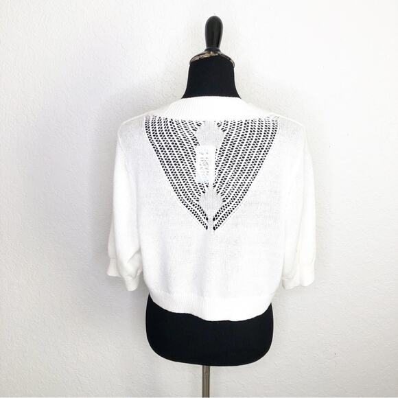 Torrid ivory white open front cropped cardigan sweater size 2 or 2X NWT - Picture 14 of 14
